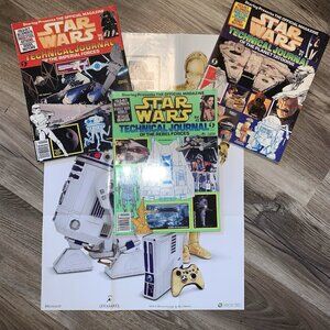 3 Lot STAR WARS Technical Journal Imperial Rebel Forces Tatooine + Kinect Poster